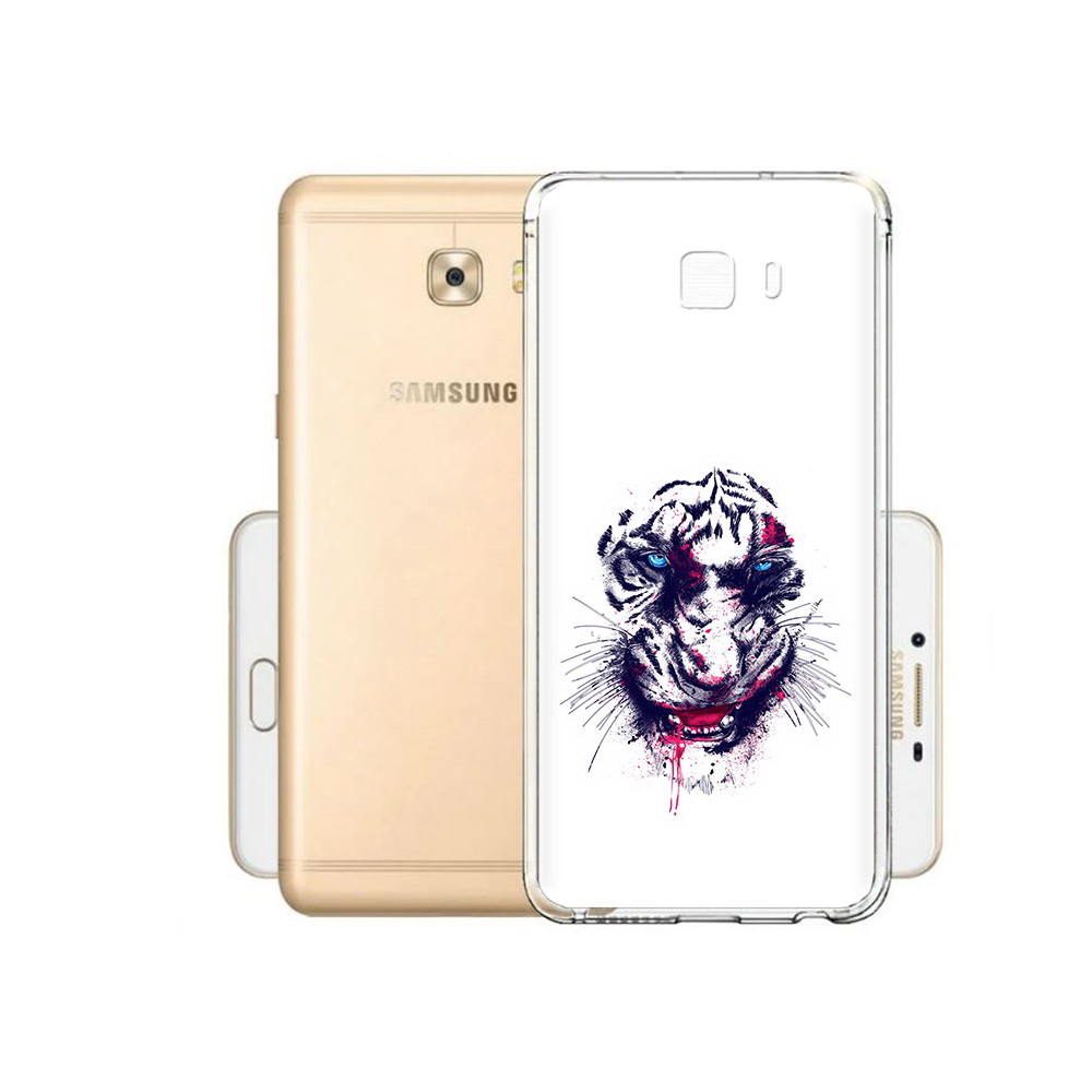 

Чехол MyPads Tocco для Samsung Galaxy C9 Pro безумный тигр, Прозрачный, Tocco