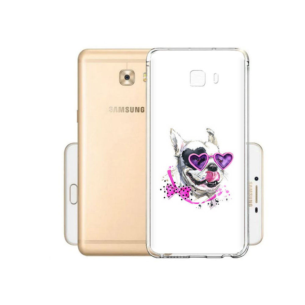 

Чехол MyPads Tocco для Samsung Galaxy C9 Pro акварельный пёс, Прозрачный, Tocco