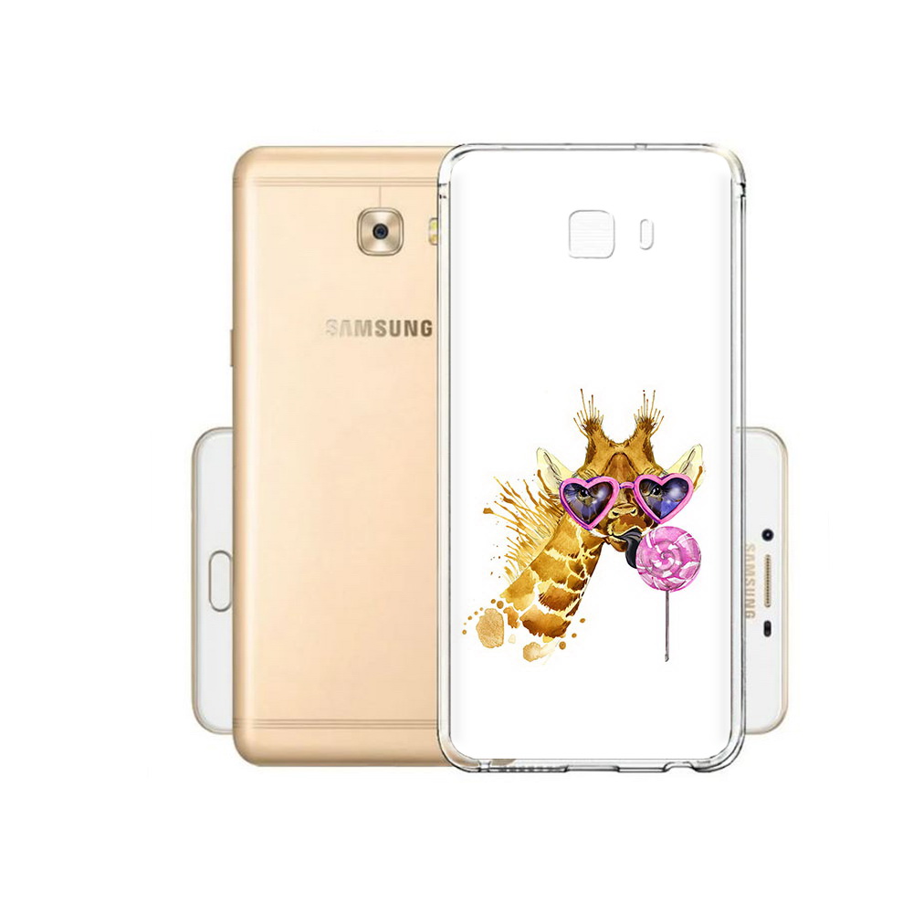 

Чехол MyPads Tocco для Samsung Galaxy C9 Pro акварельный жираф, Прозрачный, Tocco