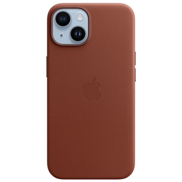 фото Чехол для apple iphone 14 leather magsafe umber (mpp73)