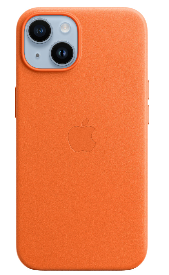 Чехол Applе iPhonе 14 Lеathеr MagSafе Orangе (MPP83)