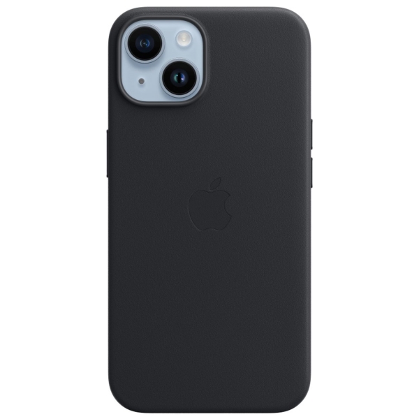 фото Чехол apple iphone 14 leather magsafe midnight (mpp43)