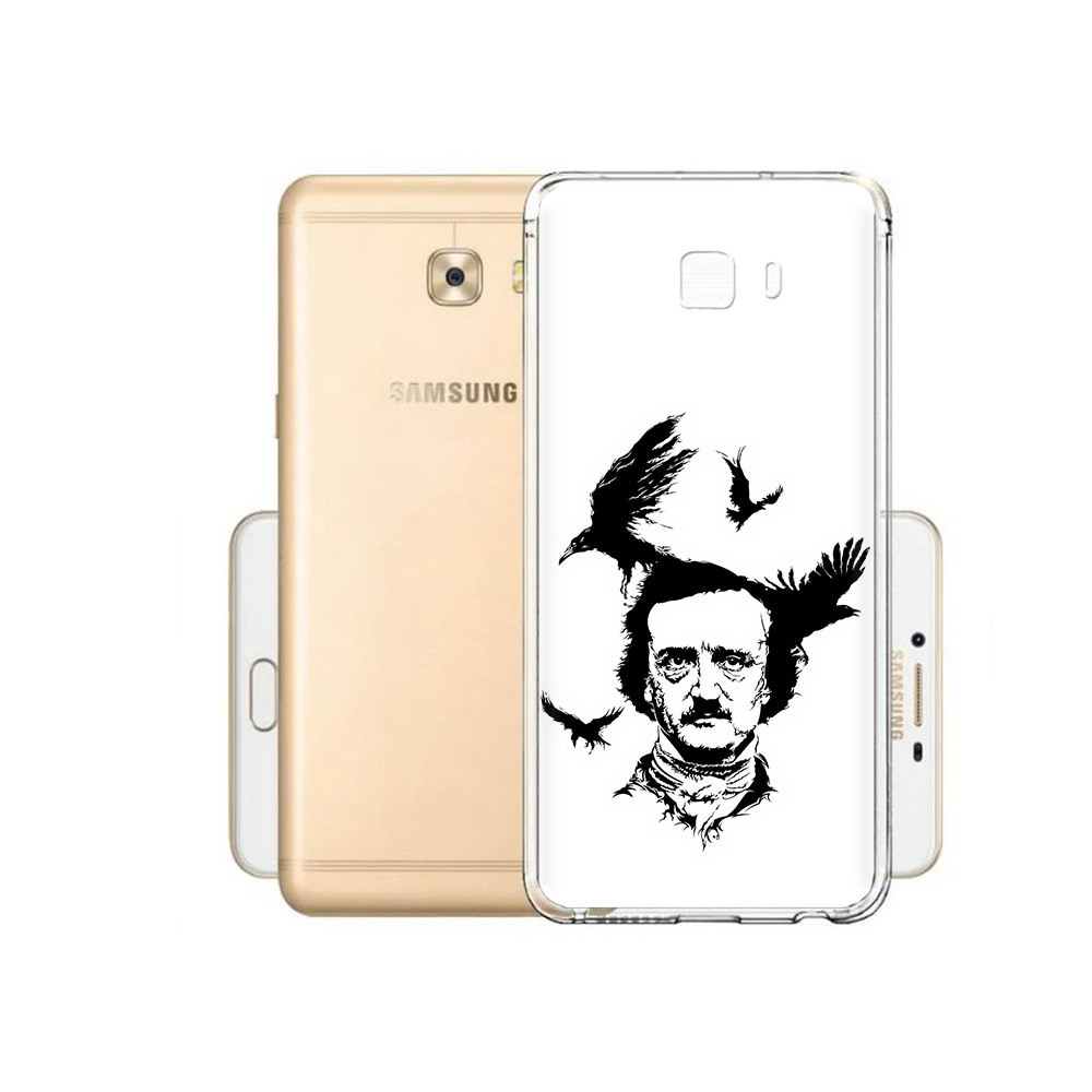 

Чехол MyPads Tocco для Samsung Galaxy C9 Pro Эдгар Аллан черно белый, Прозрачный, Tocco