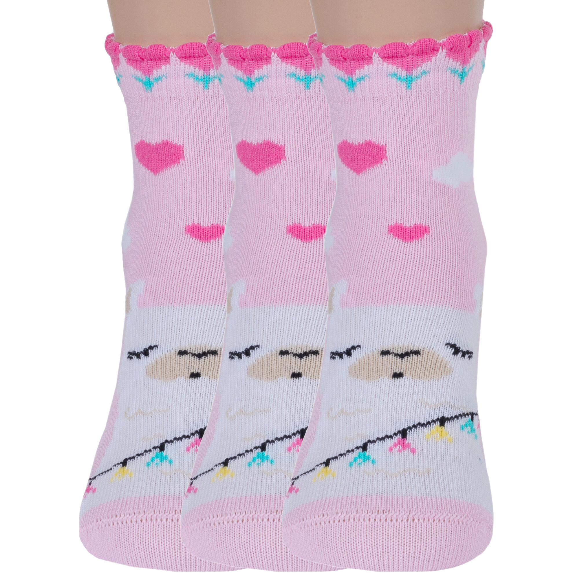 

Носки детские Rusocks 3-Д3-13047, рис 01, светло-розовые, 41974, Розовый, 3-Д3-13047