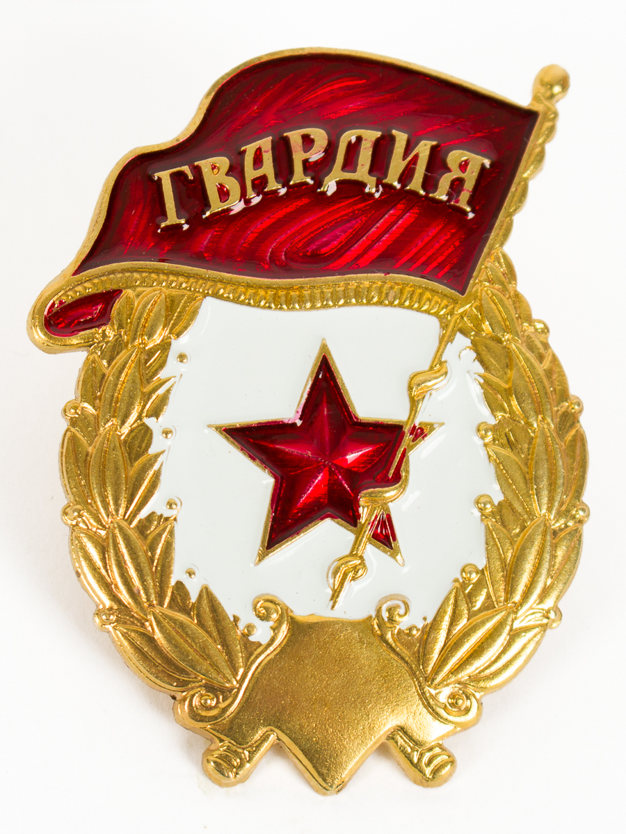 

Значок Kamukamu Эмблема Гвардия, золотистая, 4х5 см