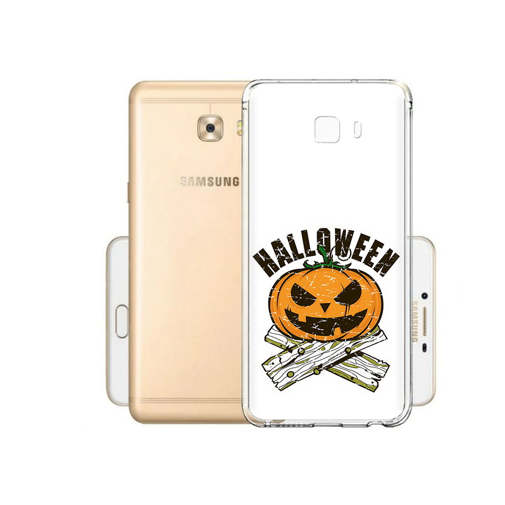 

Чехол MyPads Tocco для Samsung Galaxy C9 Pro Хэллоуин доски тыква, Прозрачный, Tocco