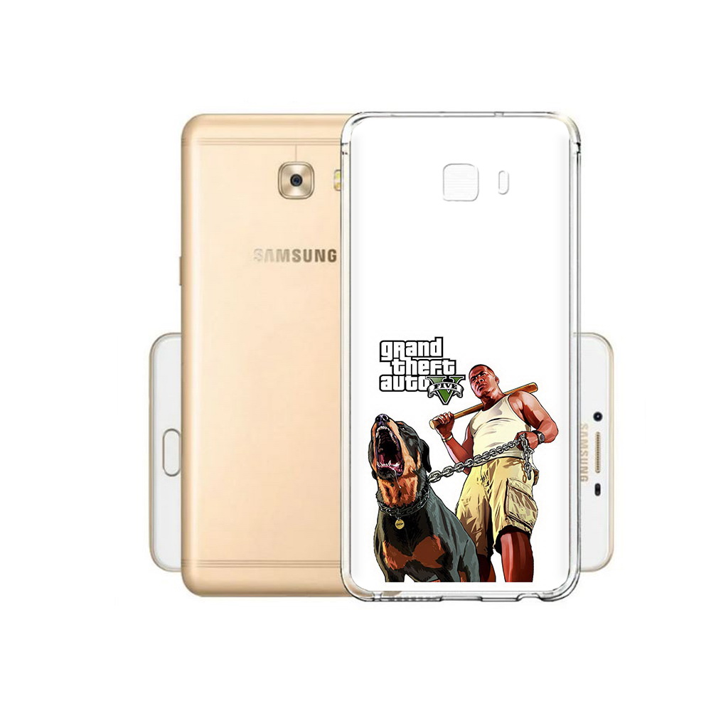 

Чехол MyPads Tocco для Samsung Galaxy C9 Pro GTA грозная собака, Прозрачный, Tocco