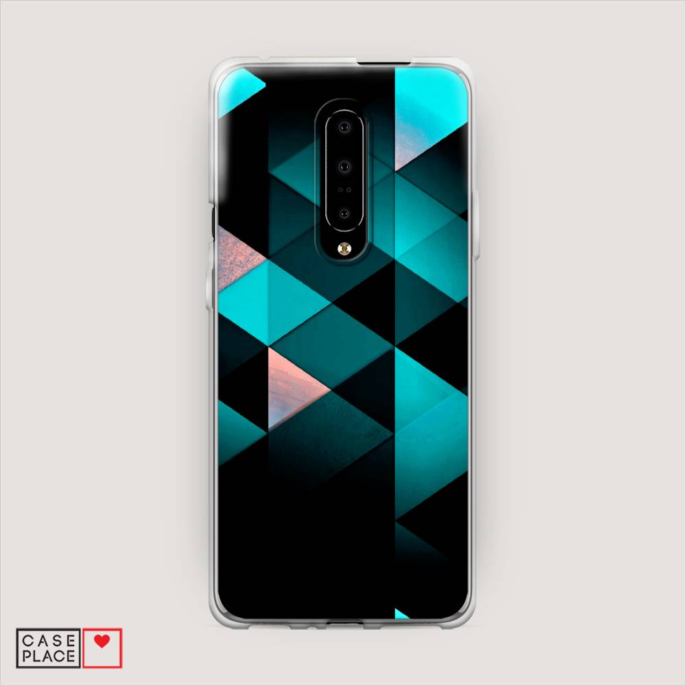 

Чехол Awog на OnePlus 7 Pro / ВанПлас 7 Pro "Геометрия 16", Голубой;черный, 150850-3