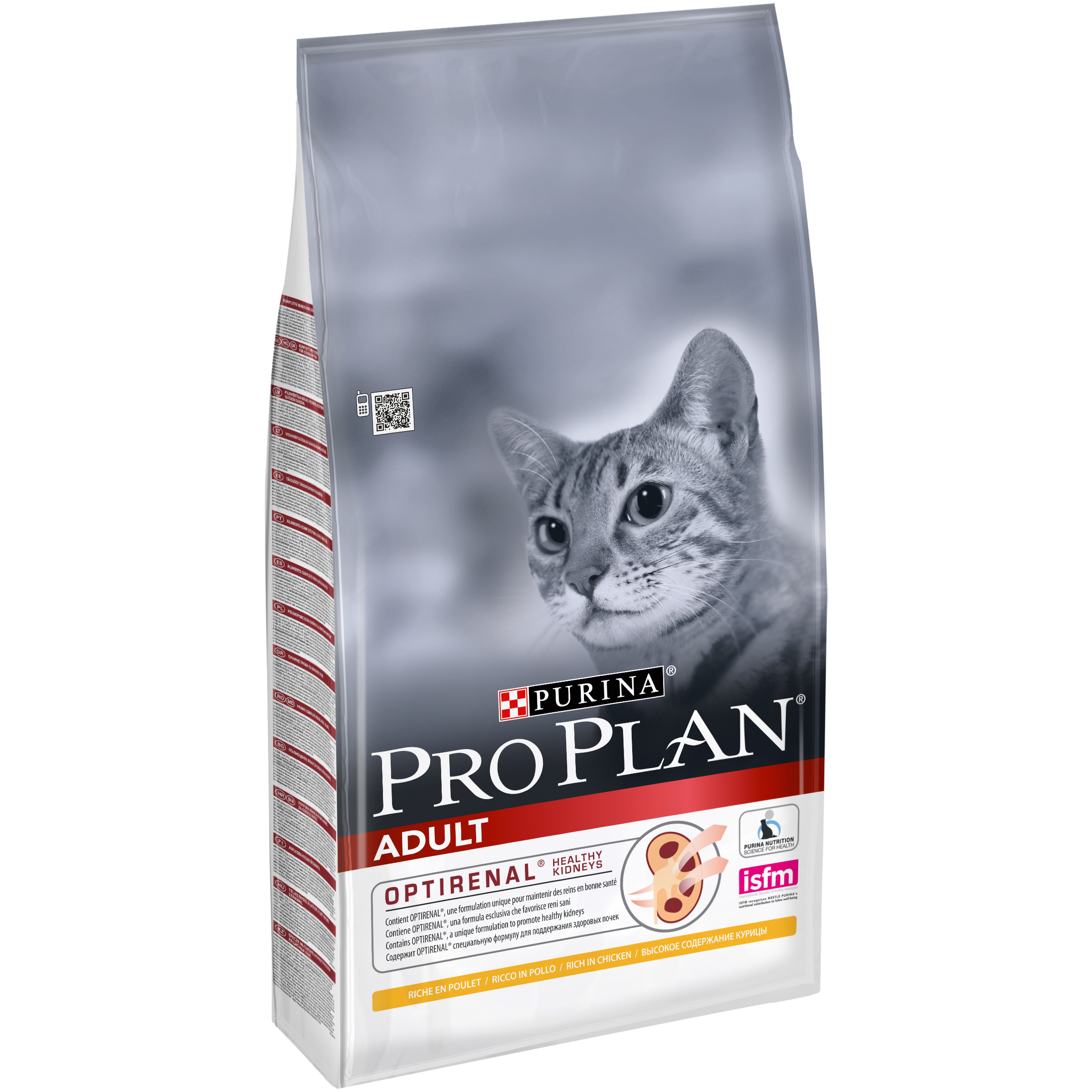 фото Сухой корм для кошек pro plan adult optirenal, курица, 10кг