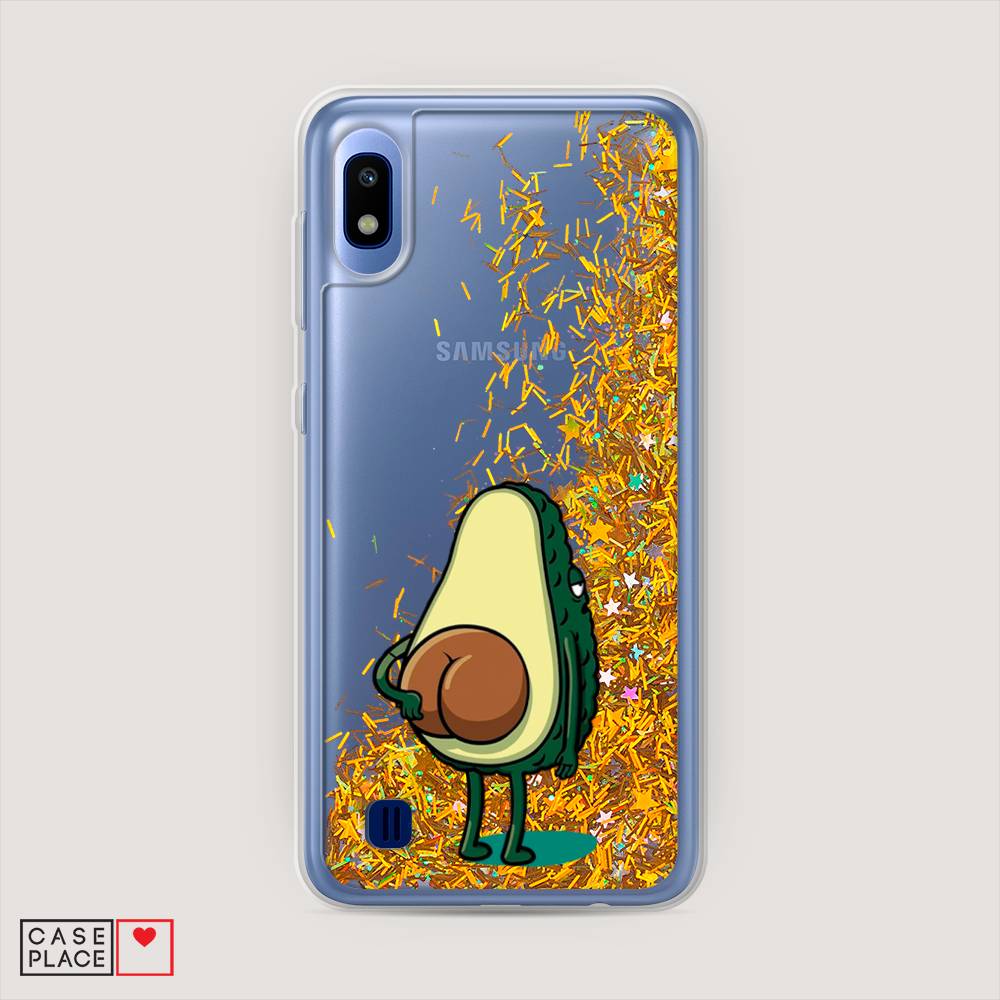 

Жидкий чехол с блестками "Попа авокадо" на Samsung Galaxy A10, 27990-1