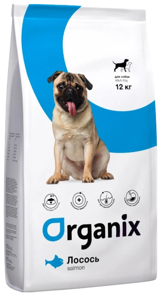 

ORGANIX ORGANIX ADULT DOG SALMON монобелковый для взрослых собак всех пород при аллергии с