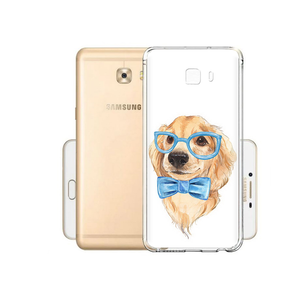 Чехол MyPads Tocco для Samsung Galaxy C9 Pro Собака интеллигент