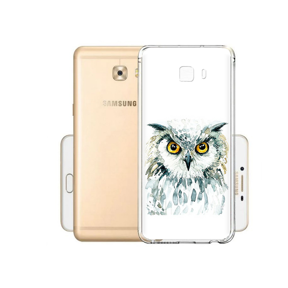 

Чехол MyPads Tocco для Samsung Galaxy C9 Pro Серьезная сова, Прозрачный, Tocco