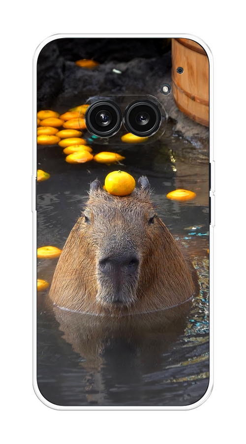 

Чехол на Nothing Phone 2a "Капибара отдыхает", Коричневый;оранжевый;серый, 3300350-1