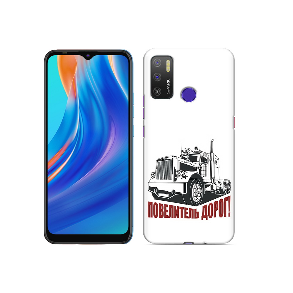 

Чехол MyPads Tocco для Tecno Spark 5 Air повелитель дорог, Прозрачный, Tocco