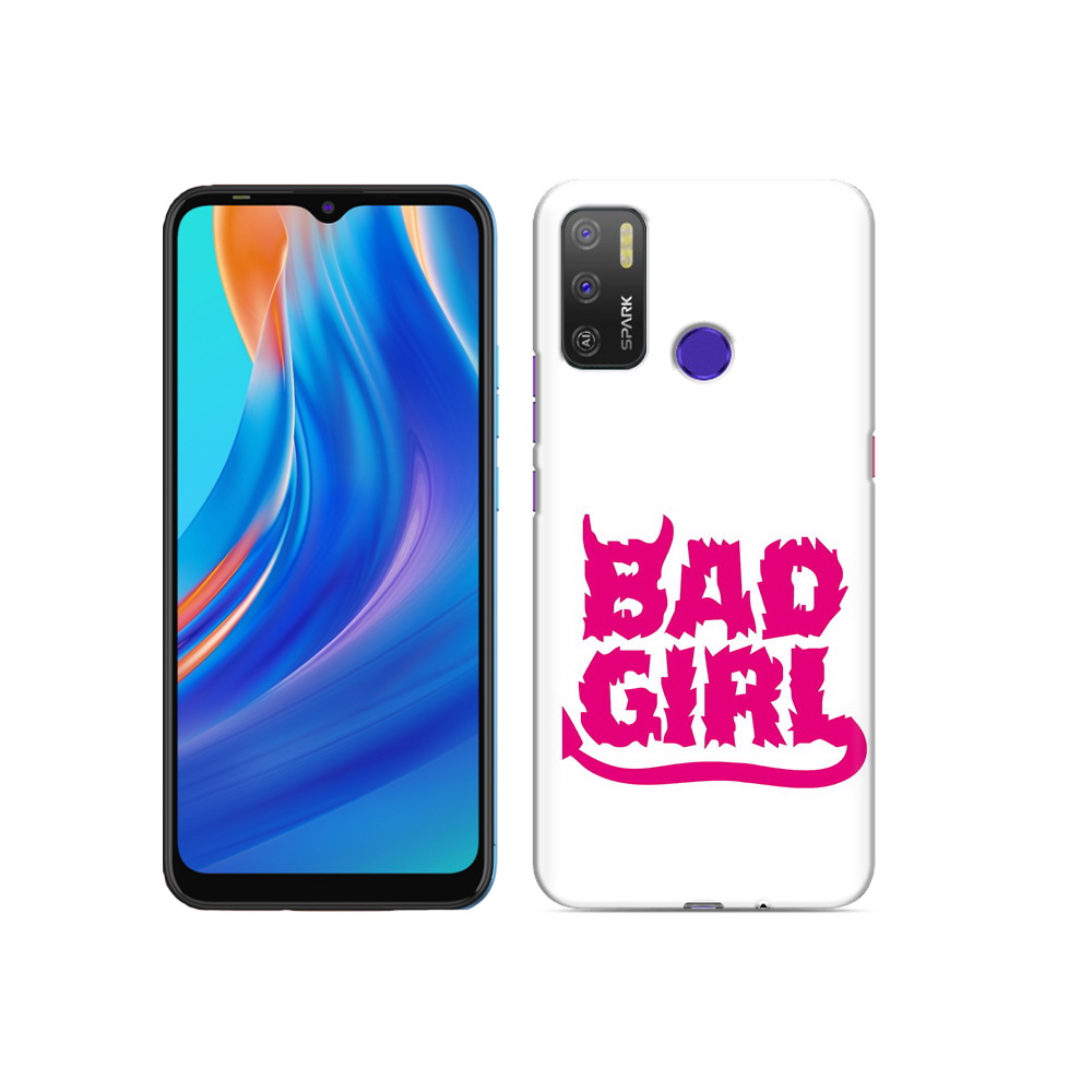 

Чехол MyPads Tocco для Tecno Spark 5 Air плохая девочка, Прозрачный, Tocco