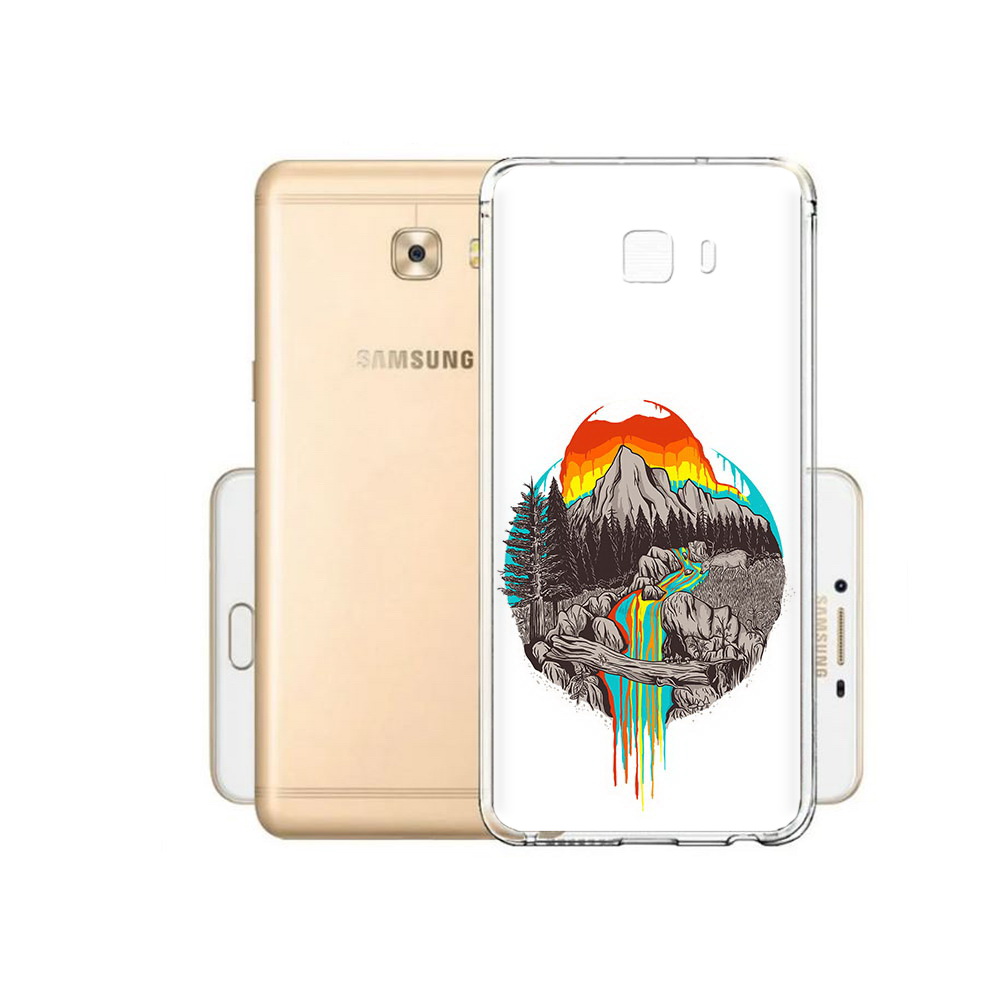 

Чехол MyPads Tocco для Samsung Galaxy C9 Pro Радужный водопад, Прозрачный, Tocco