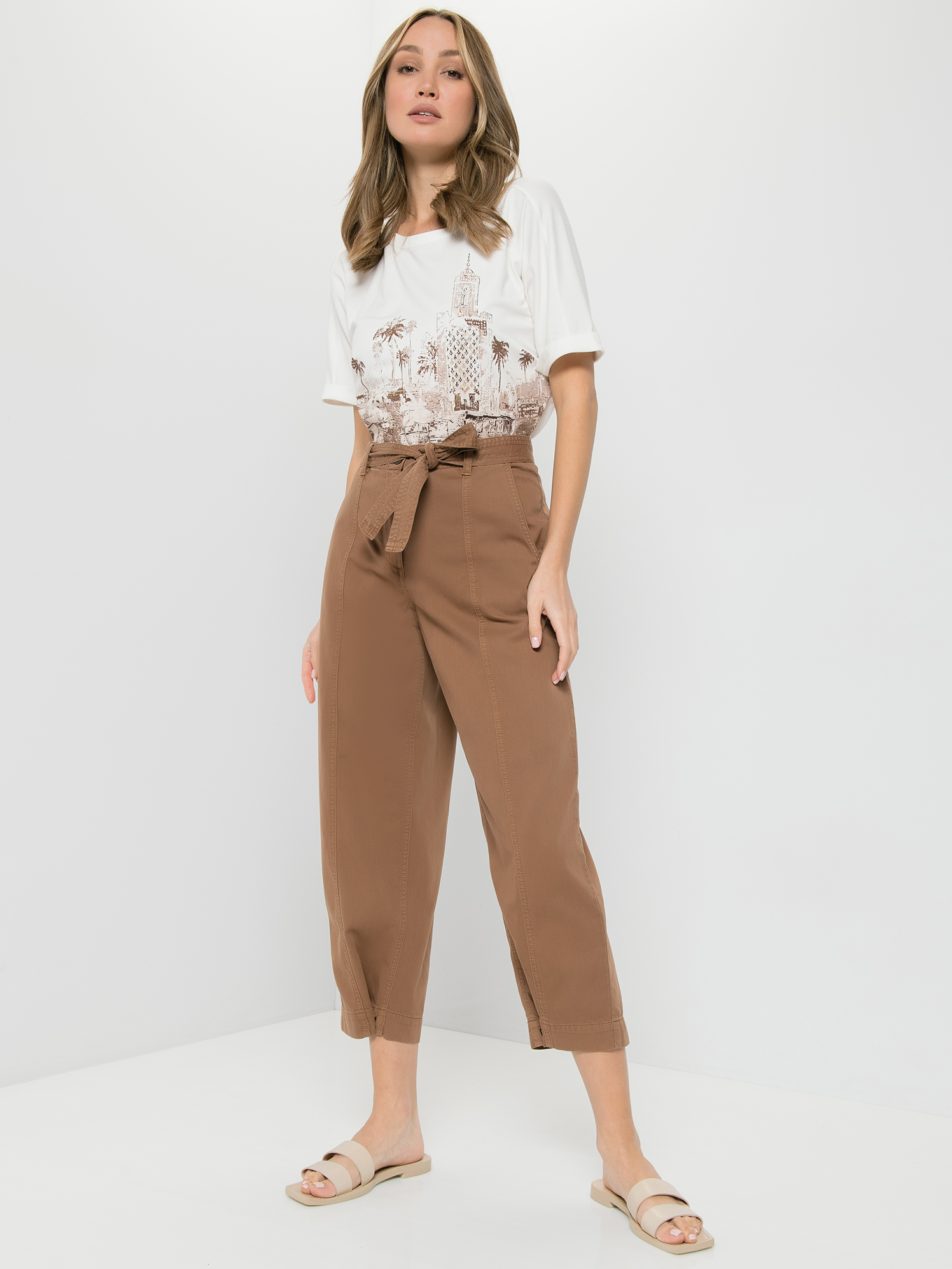 

Футболка женская Gerry Weber 670104-44008-9079 бежевая 46, 670104-44008-9079