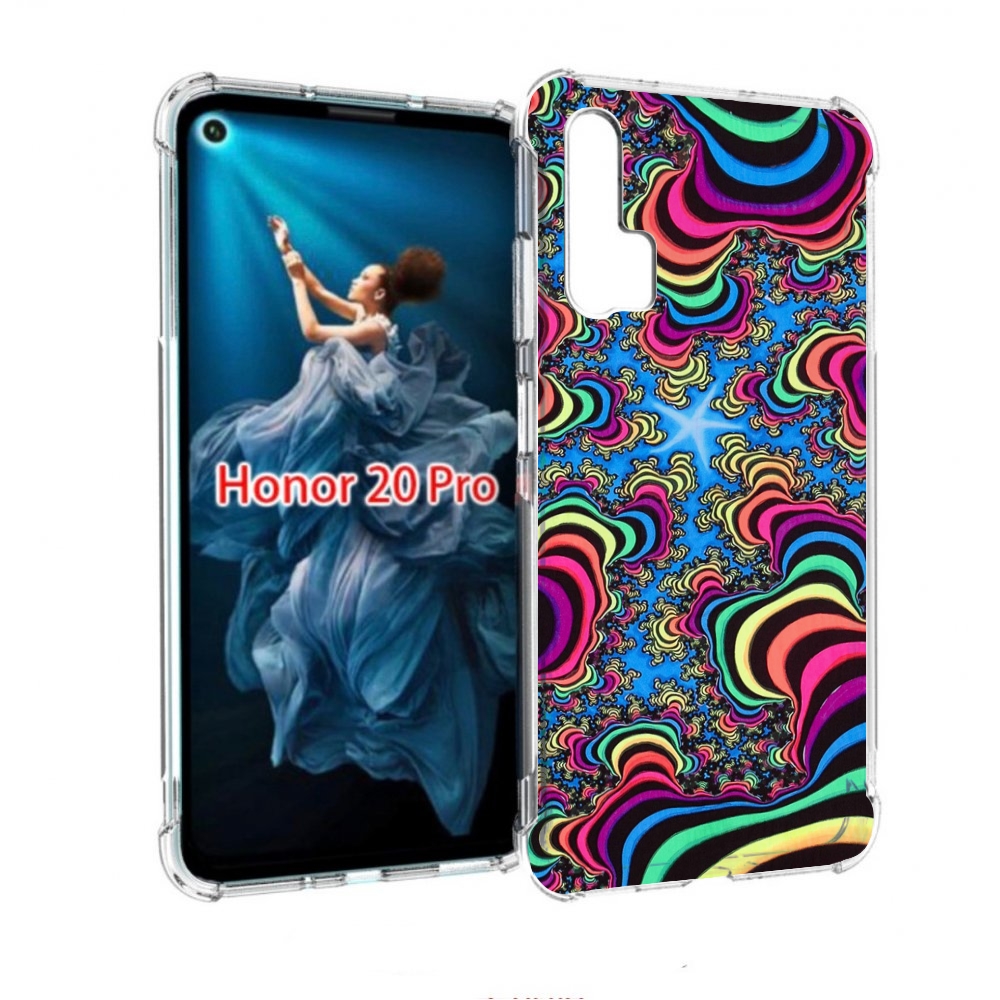 

Чехол бампер MyPads щупальца иллюзия для Honor 20 Pro противоуда, Прозрачный, Tocco