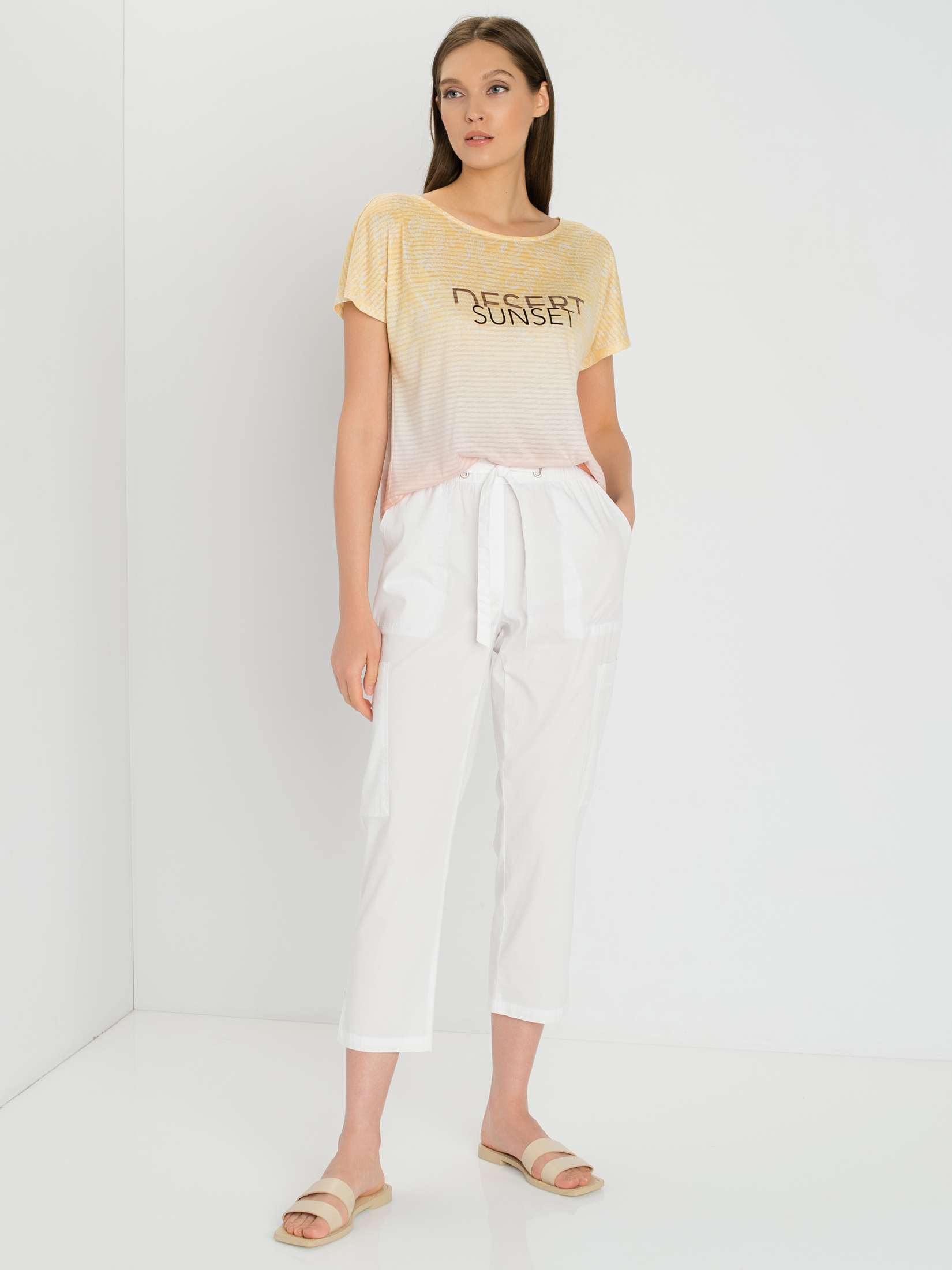 

Футболка женская Gerry Weber 670103-44035-4069 желтая 42, 670103-44035-4069