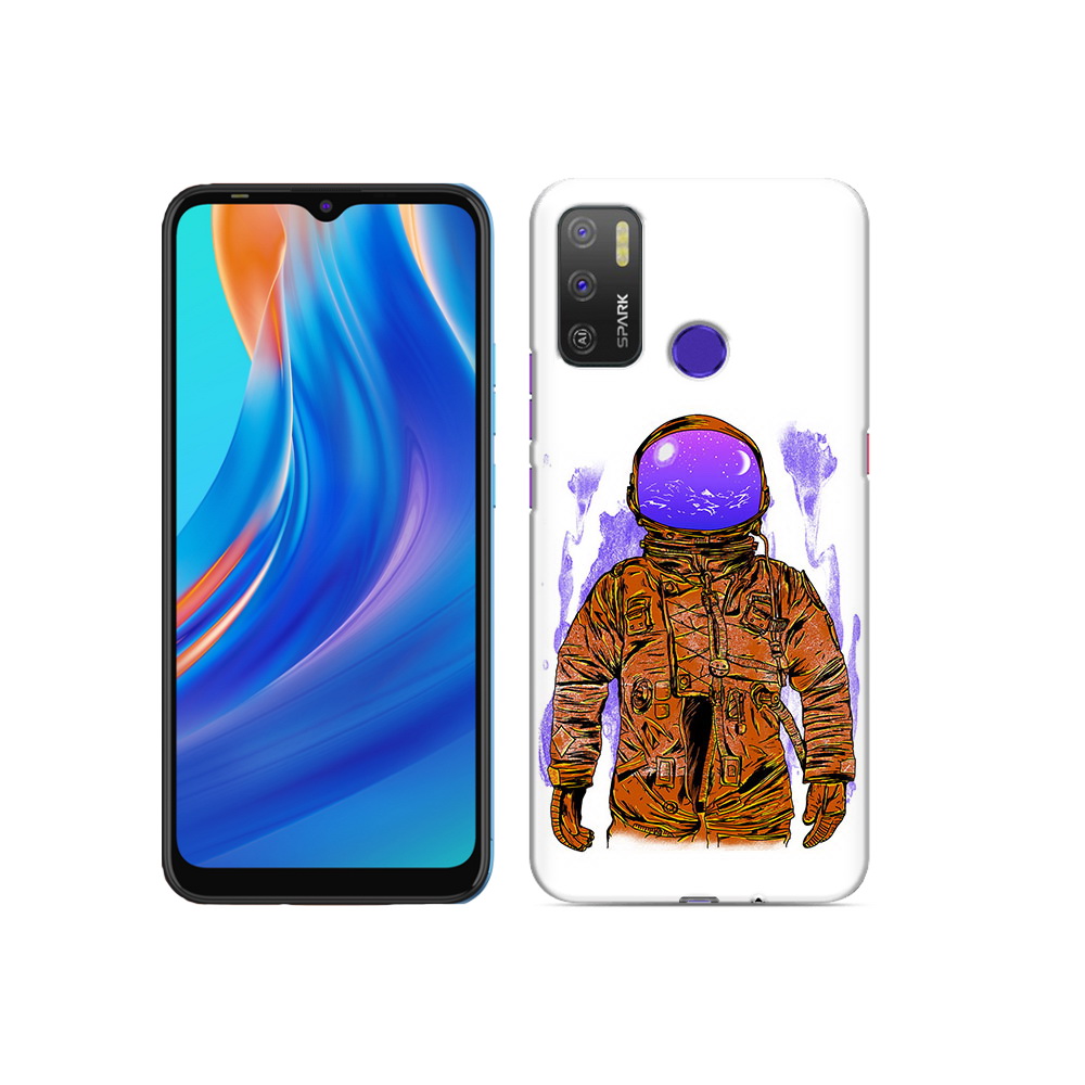 

Чехол MyPads Tocco для Tecno Spark 5 Air нарисованный мужчина в скафандре, Прозрачный, Tocco