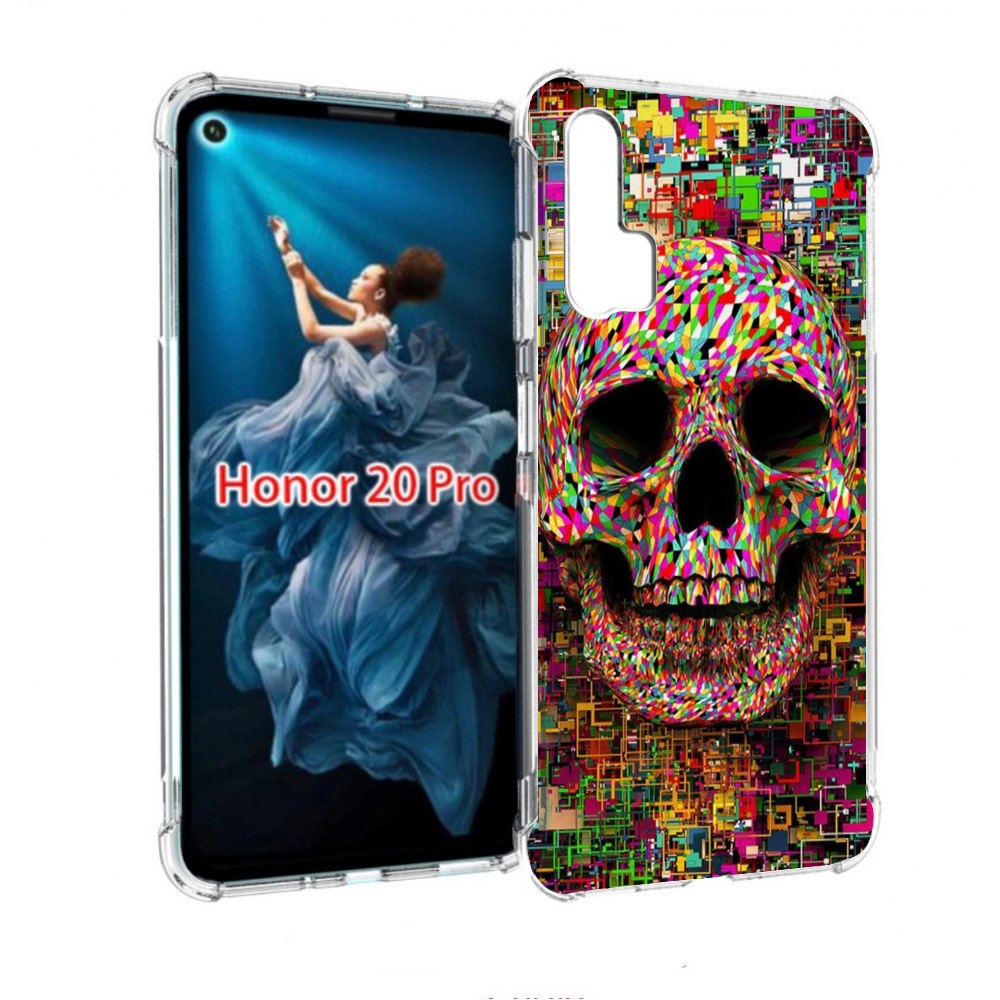 

Чехол бампер MyPads череп красочные цвета для Honor 20 Pro проти, Прозрачный, Tocco