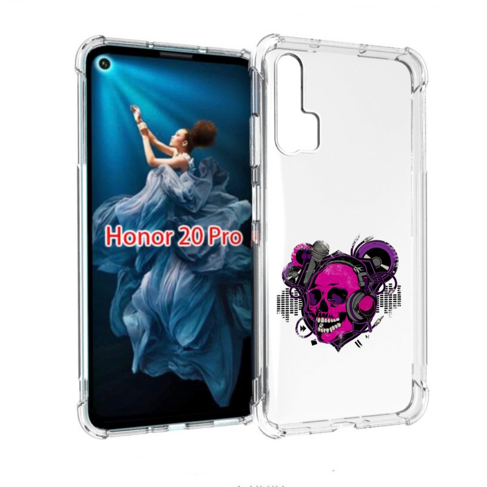 

Чехол бампер MyPads череп 1 для Honor 20 Pro противоударный, Прозрачный, Tocco
