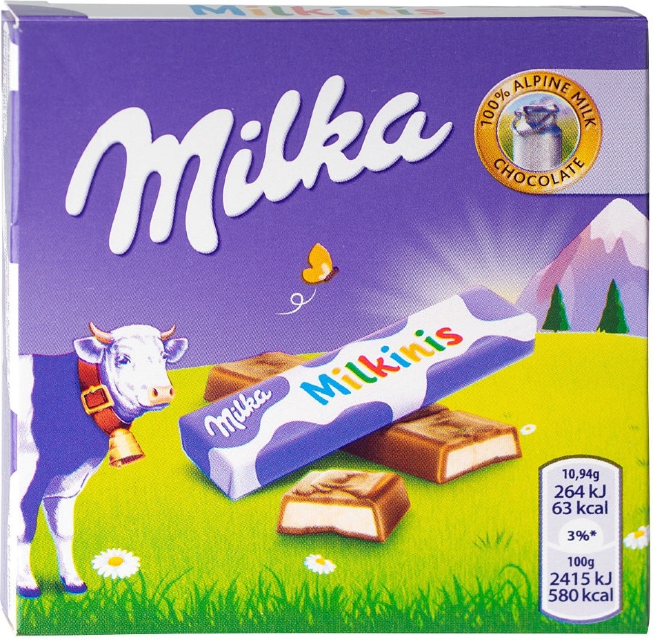 Шоколад Milka Milkinis 43,75 грамм Упаковка 20 шт