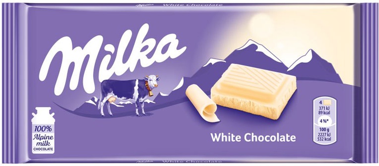 фото Шоколад milka white chocolate 100 грамм упаковка 22 шт