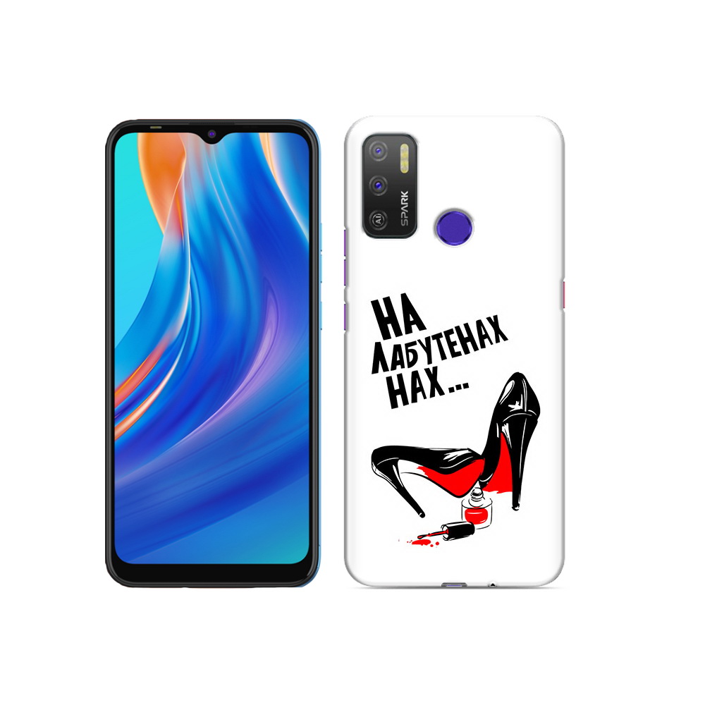 

Чехол MyPads Tocco для Tecno Spark 5 Air на лабутенах, Прозрачный, Tocco