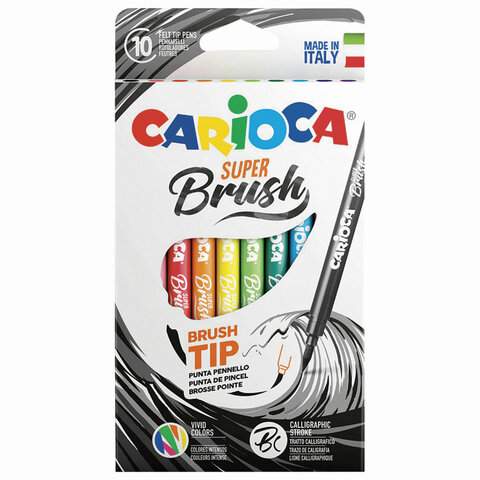 

Набор фломастеров Carioca "Super Brush", арт. 151915, 10 цв х 3 упак.