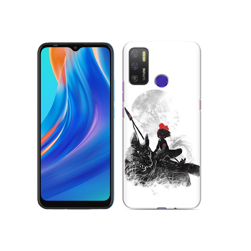 

Чехол MyPads Tocco для Tecno Spark 5 Air мононоке, Прозрачный, Tocco