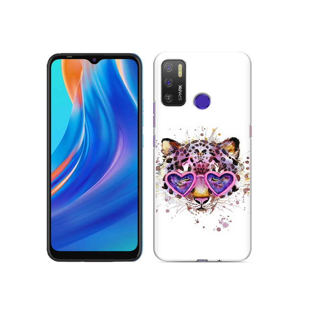 

Чехол MyPads Tocco для Tecno Spark 5 Air модный леопард, Прозрачный, Tocco