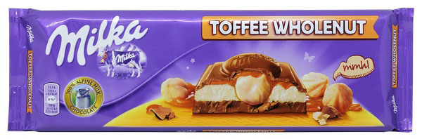

Шоколад Milka Toffee Wholenuts 300 грамм Упаковка 12 шт