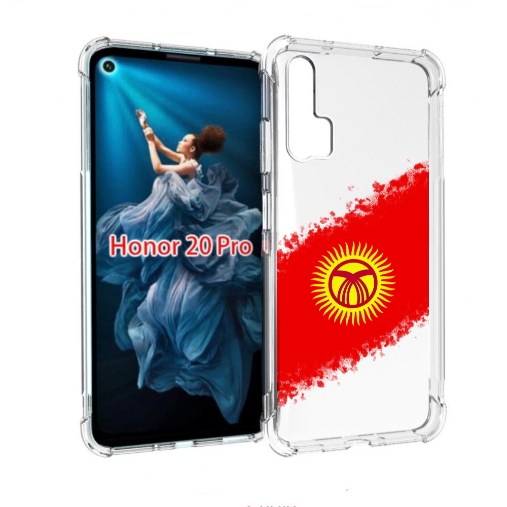 

Чехол бампер MyPads флаг Киргизии для Honor 20 Pro противоударный, Прозрачный, Tocco