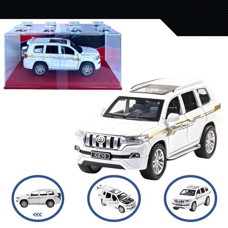 

Машинка металлическая WIZZAL инерционная коллекционная 1:32 Toyota Land Cruiser, Белый, 08962