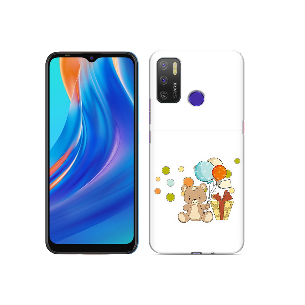 

Чехол MyPads Tocco для Tecno Spark 5 Air медвеженок с подарком, Прозрачный, Tocco