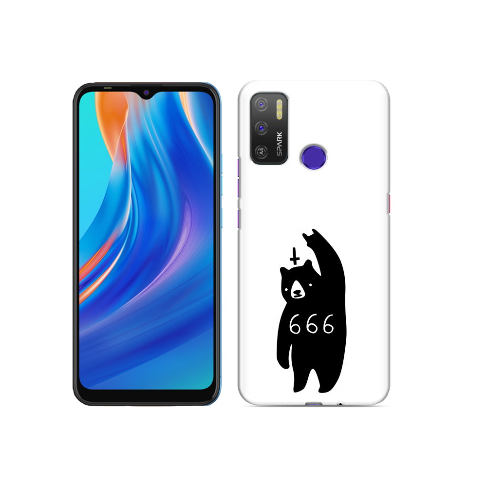 

Чехол MyPads Tocco для Tecno Spark 5 Air медведь 666, Прозрачный, Tocco