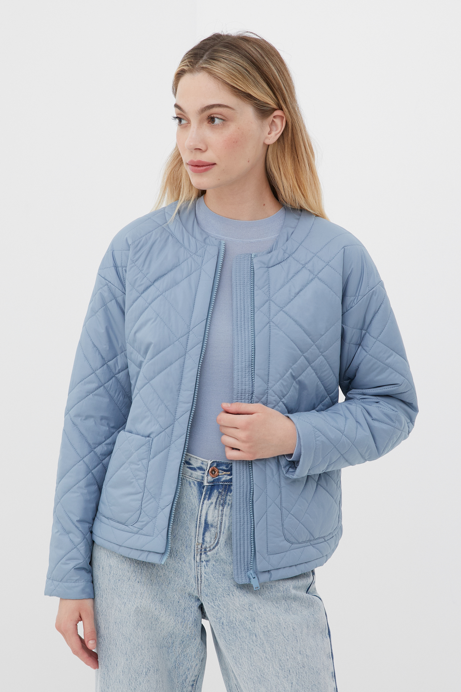 

Куртка женская Finn Flare FBC11018 голубая L, FBC11018