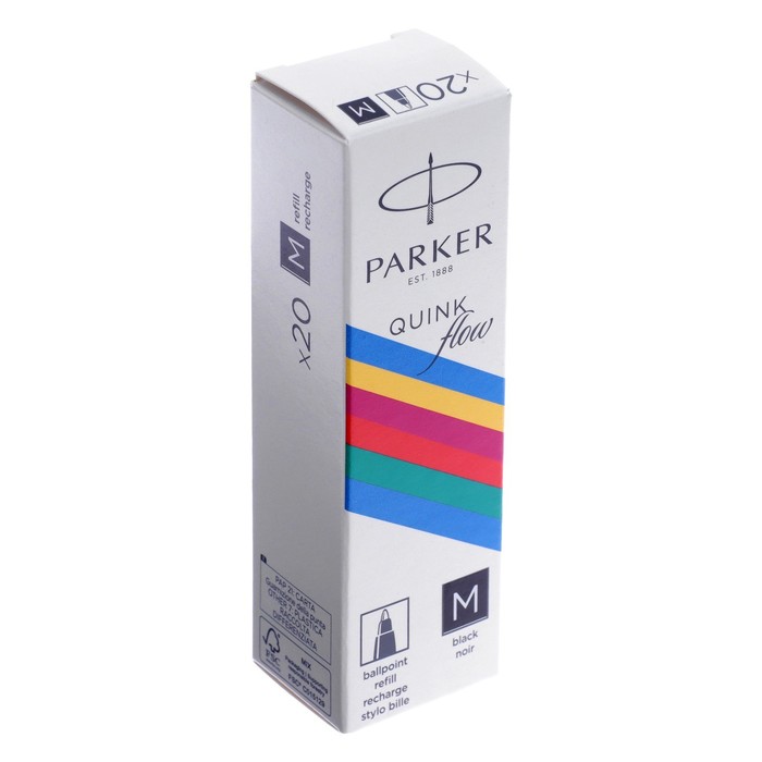 

Стержень д/шариковой ручки Parker QuinkFlow, черный, средний 1.0мм 2168602