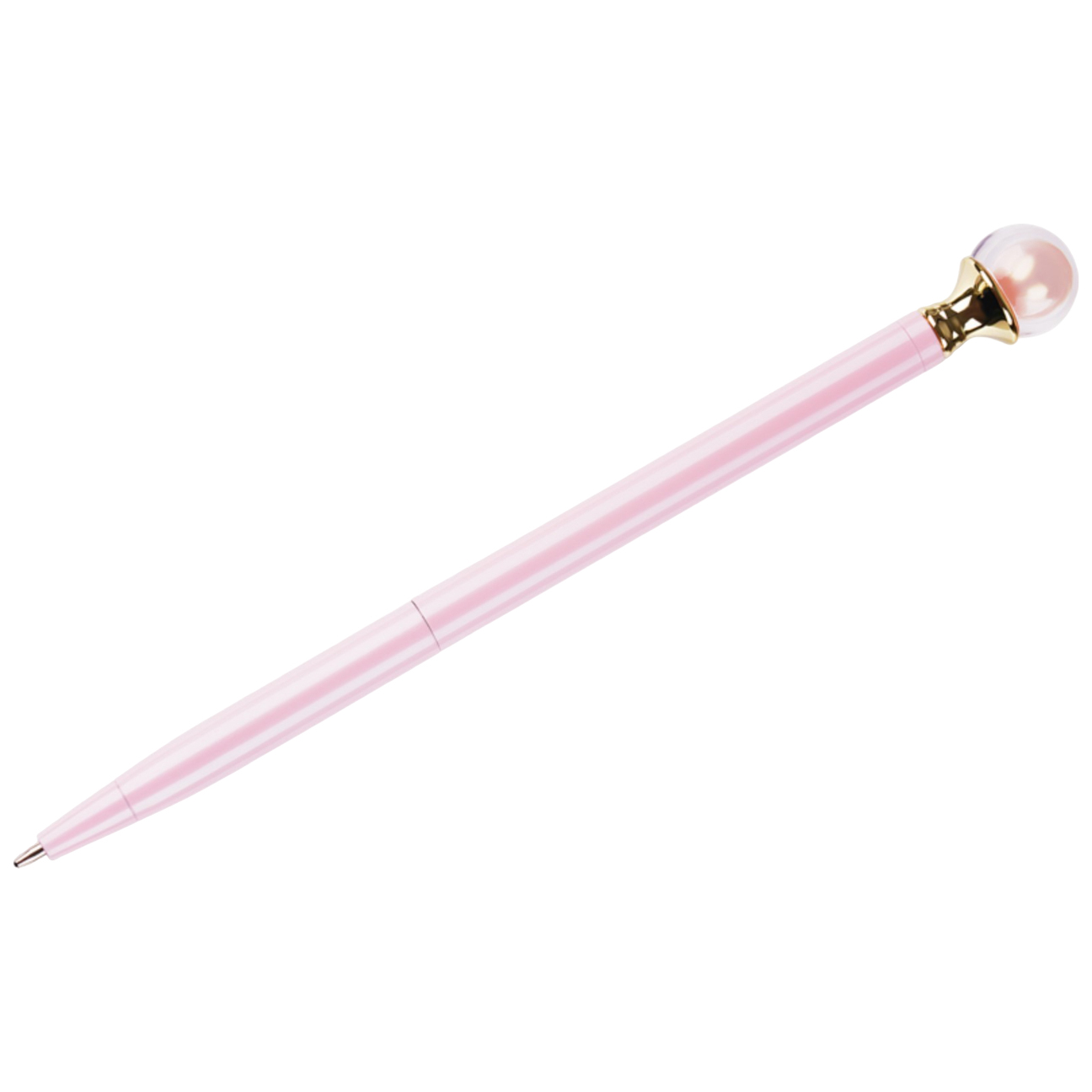 

Ручка шариковая поворотная MESHU Pink pearl, синий стержень, металлический корпус