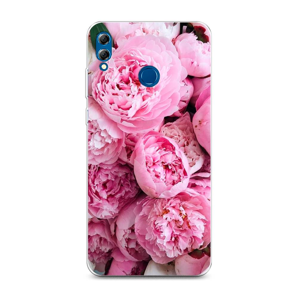 

Чехол на Honor 8X Max "Розовые пионы", Бежевый;розовый, 66550-2