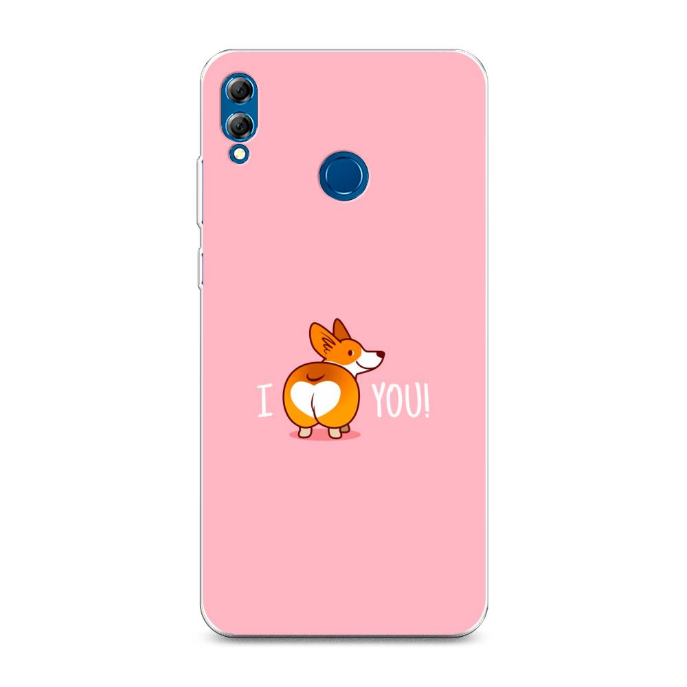 

Чехол на Honor 8X Max "Корги I love you", Розовый;коричневый;белый, 66550-1