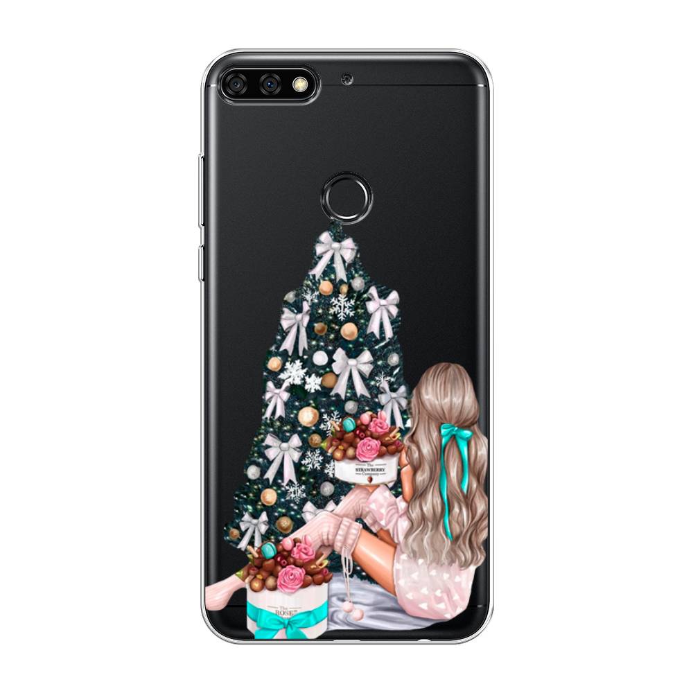 

Чехол на Huawei Y7 Prime 2018 "New Year", Зеленый;бежевый;голубой, 66450-5