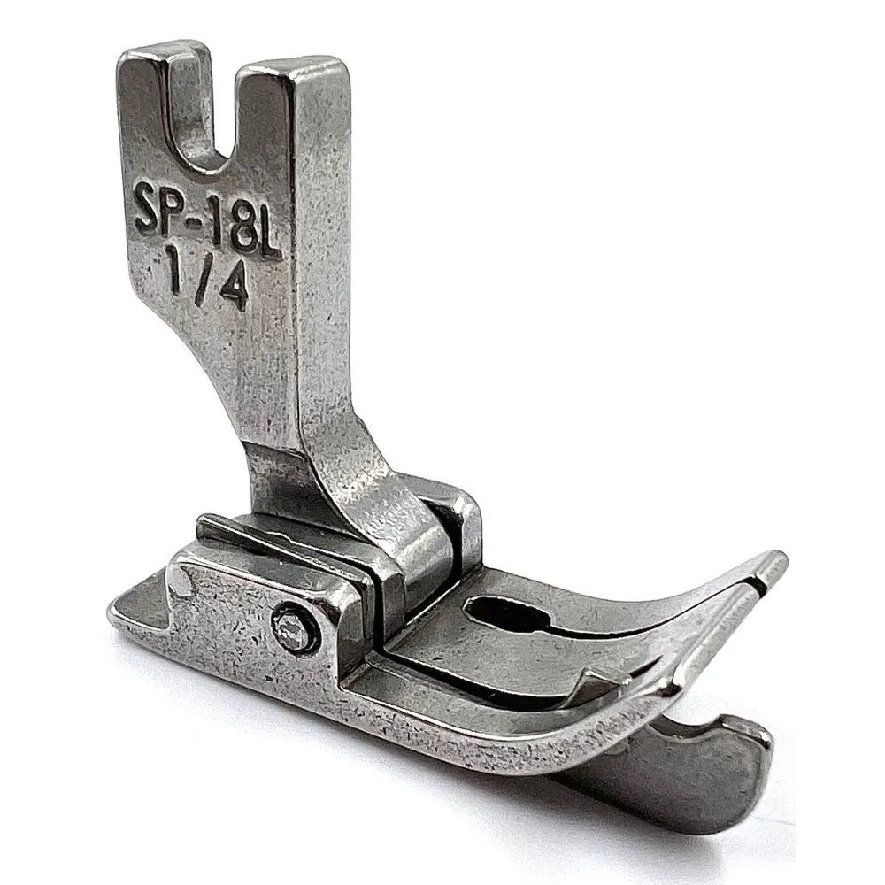 Лапка SP-18L 6,4мм для отстрочки с левым ограничителем для промышленных швейных машин лапка с тефлоновым роликом для промышленных швейных машин