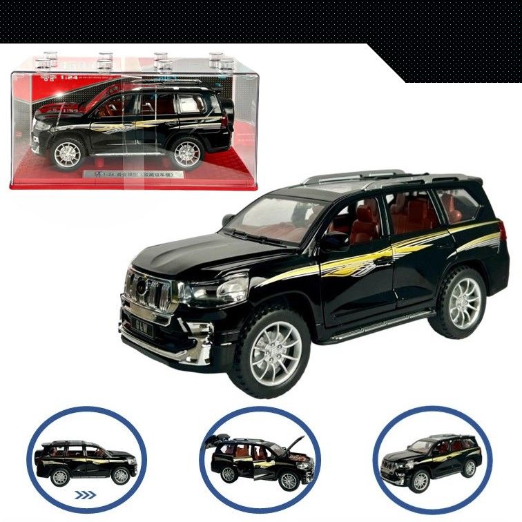 

Машинка металлическая WIZZAL инерционная коллекционная 1:24 Toyota Land Cruiser, Черный, 08882