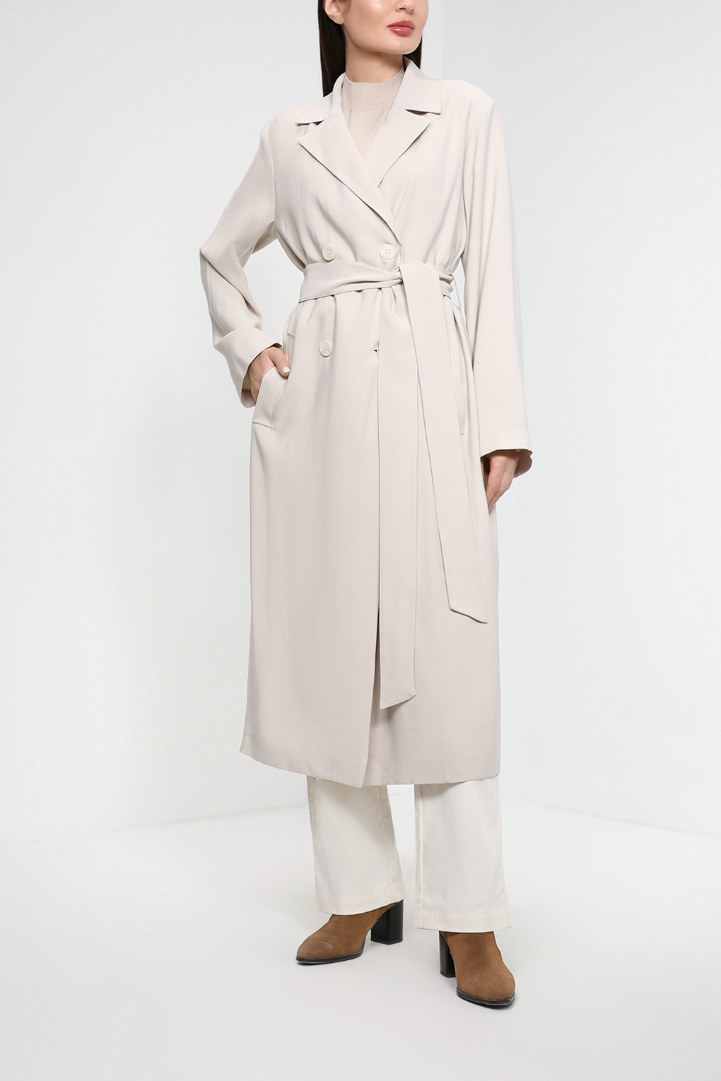 

Тренч женский SABRINA SCALA SS23046209 бежевый 44 RU, SS23046209