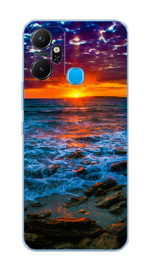 

Чехол на Infinix Smart 6 Plus "Закат 1", Оранжевый;синий, 3102350-2