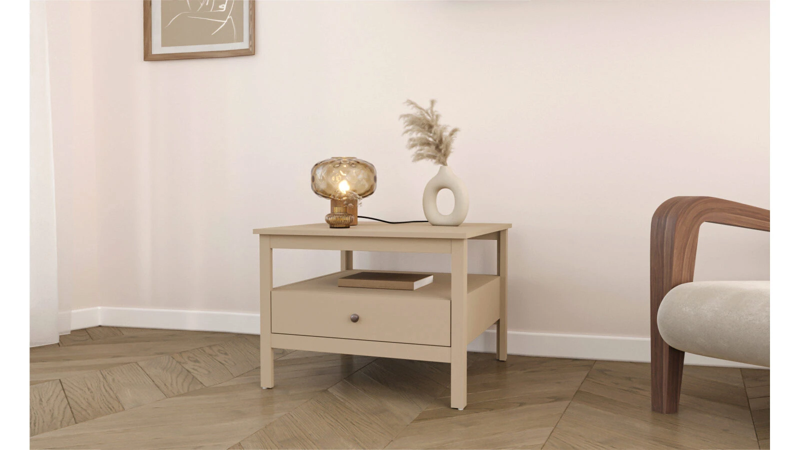 

Стол журнальный с ящиком Askona Kasli Капучино 70x52x70, Kasli