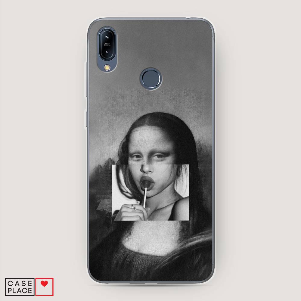 фото Чехол awog "mona lisa sucking lollipop" для asus zenfone max m2 zb633kl